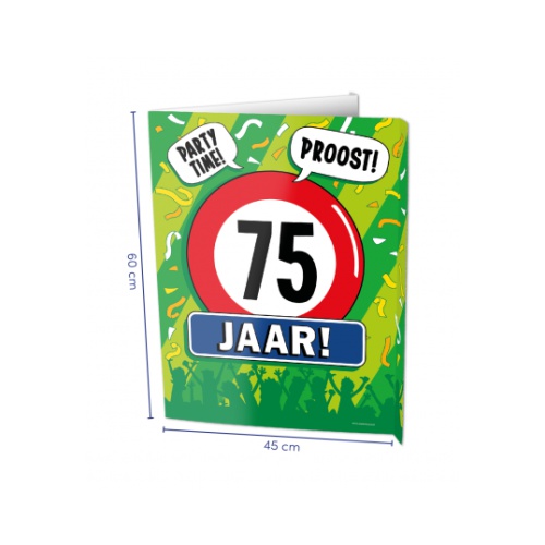 De afmeting van deze grote Window Signs zijn met 60 x 45 centimeter de perfecte decoratie aan deuren en ramen en zo is er direct te zien waar er wat te vieren valt. Ze zijn gemaakt met meerdere kroonleeftijden en diverse andere thema's.