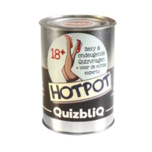 HOTPOT: Quizvragen voor echte (S)experts.  18+

Maar liefst 120 vragen en antwoorden in een groovy retrolook blik.