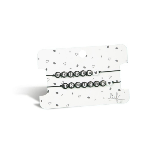 Super lieve, elastische armbandjes twee (vrien)dinnetjes! Het armbandje is zelf gemakkelijk te verstellen in maat d.m.v. een verschuifbaar kraaltje aan de onderkant. Daardoor past iedereen deze!