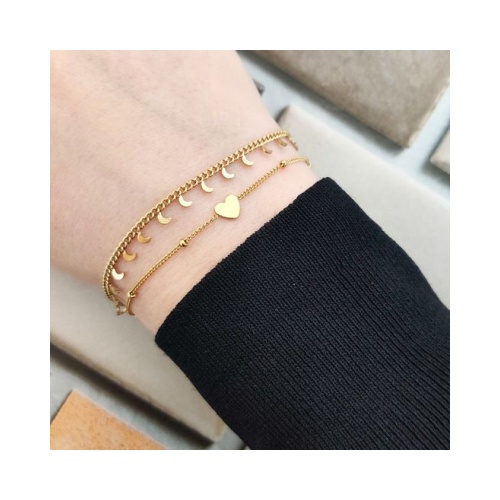 Essentialistics Bracelet Open Heart Goud