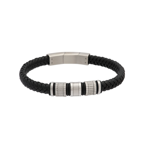 iXXXi armband uit de Men collectie met een leren band en metalen details. One size fits most bij deze armband, wat met een extra tussen-slot verleng je de armband van 20 cm naar 21 cm.
Levertijd 3 a 4 werkdagen.