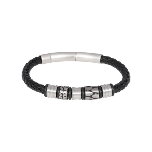Merk: iXXXi Men
Kleur: Zwart
Type: Armband
Materiaal: Edelstaal 
Materiaal Armband: Leer
Garantie: 6 maanden. Levertijd 3 a 4 werkdagen