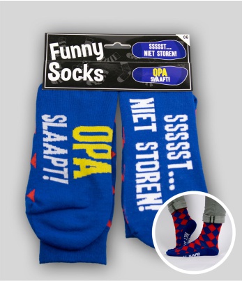 Funny Socks 06 Opa slaapt