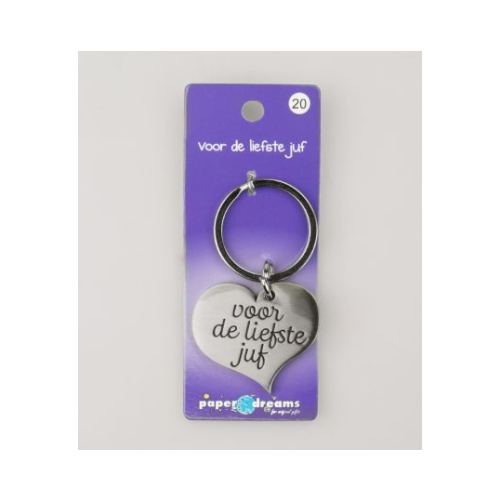 PD Sleutelhanger Liefste Juf
