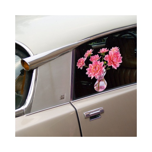 Flat Flowers Raamsticker Dahlia Pink