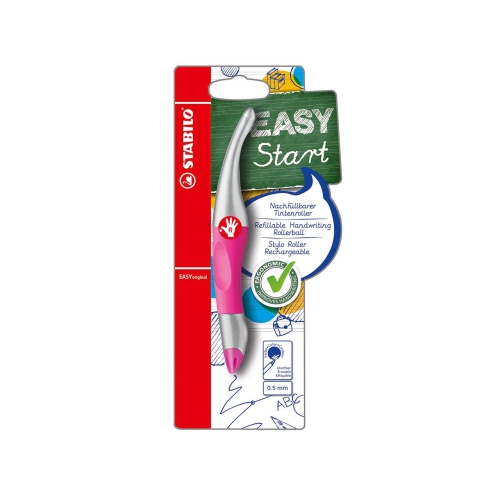 Stabilo Easy Start Rechts Roze Zilver