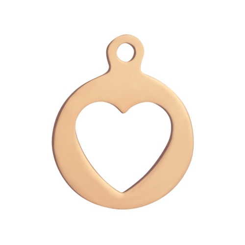 Pinkiezz charm rose de charm is 22mm groot en valt mooi voor de munt de charm is net als alle andere items voor aan de Pinkiezz muntketting gemaakt van stainless steel.