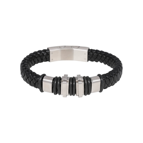 Merk: iXXXi Men
Kleur: Zwart
Type: Armband
Materiaal: Edelstaal 
Materiaal Armband: Leer
Garantie: 6 maanden. Levertijd 3 a 4 werkdagen