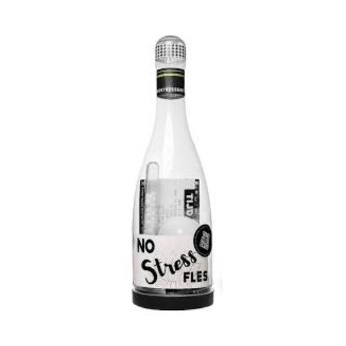 Een compleet verrassend concept in een nieuw jasje. 
De No Stress Fles  *Effe in de CHILL

Een ideaal geschenk voor mensen die net iets te druk zijn, een nieuwe baan krijgen, 

een nieuw huis, noem maar op. Multi-inzetbaar dus!