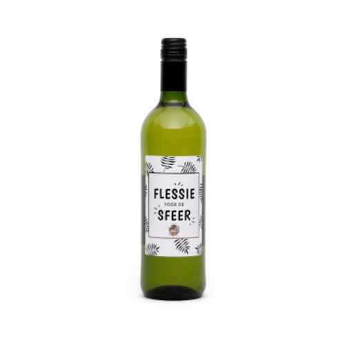Flessie voor de sfeer dat smaakt naar meer....wijn! Naar wie neem jij deze sfeervolle fles mee!? 

Vin Blanc (voornamelijk Grenache blanc) – Vin de France