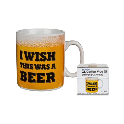 XL Mok I wish this was a Beer.
In mooie geschenkverpakking