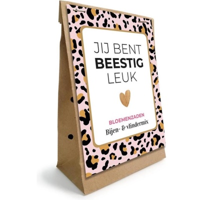 Groei & Bloei • Sweet Love Valentine • Kraftzak, kweek je eigen Bijen- & vlindermix, zadenpakket • formaat: 170 x 120 mm •