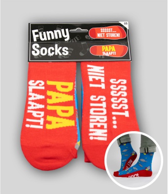 Funny Socks 05 Papa slaapt