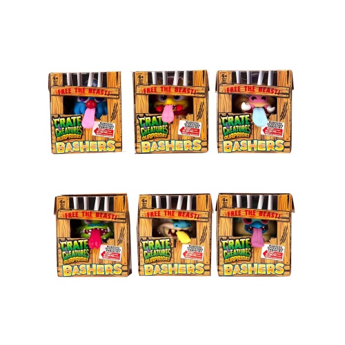 Kinderen kunnen zich geweldig vermaken met de Crate Creatures Suprise Bashers CDU W1 Display. Ze zitten in een krat, waar ze ook weer in teruggestopt kunnen worden.