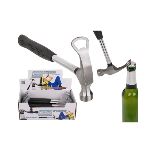 Wie kent hem niet? Perfecte mannencadeau. Vooral op vrijdagmiddag. Gebruik je hamer maar om een flesje bier mee open te maken!!
