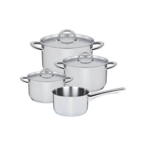 De Sola Blizz pannenset is een zeer complete pannenset waarmee je je kookkunsten perfect kunt ontwikkelen. Met 3 kookpannen en steelpan kook je de heerlijkste groenten en andere zaken snel gaar.