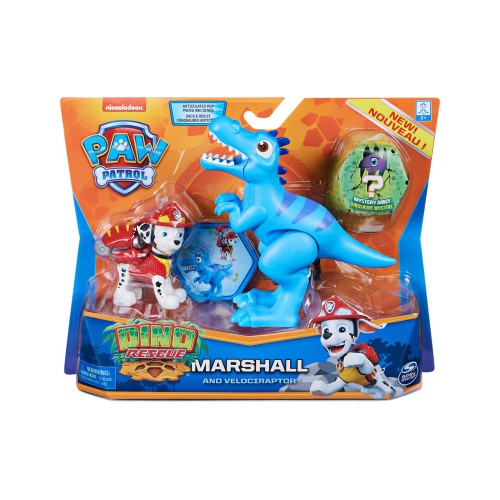 PAW Patrol gaat terug naar de prehistorie! Ga met je favoriete pups en nieuwe vrienden op spannende dinoreddingsmissies met de Dino Rescue Pup- en Dino-sets!