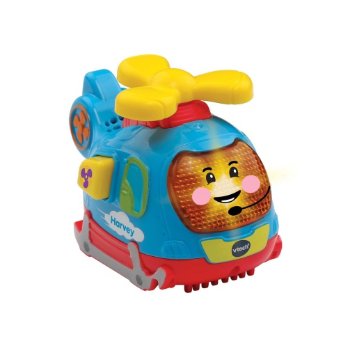 Vlieg in het rond met Toet Toet Auto’s Harvey Helikopter van Vtech Harvey Helikopter doet niets liever dan lekker rondvliegen! Maar spelen met jou vind hij ook geweldig.