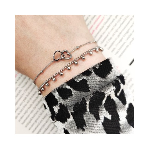 Essentialistics Bracelet Two Hearts Goud