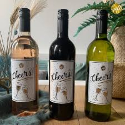 Fles wijn Wit Lullig flesje wijn