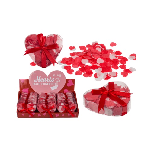 Voor je schatje. Confetti voor in bad.
In mooie hartjescadeau doosje!!