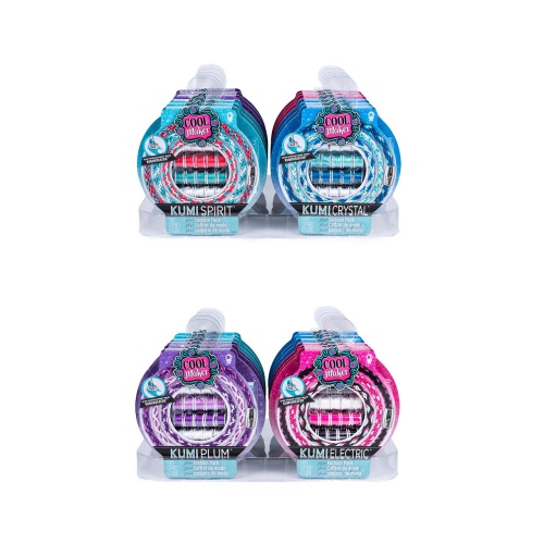 Met Kumi Kreator Fashion Pack Small Assorti kunnen kinderen zelf vier leuke armbandjes maken met hun KumiKreator. De set bevat alles wat hiervoor nodig is: 32 spoelen, 4 klemmetjes, 8 eindkapjes, 12 stickers en een ontwerpboekje.