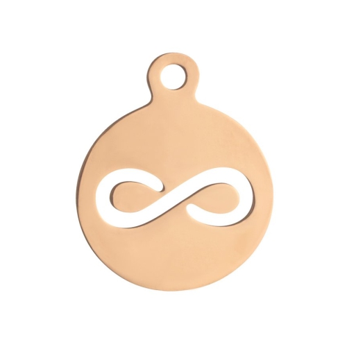 Pinkiezz charm rose de charm is 22mm groot en valt mooi voor de munt de charm is net als alle andere items voor aan de Pinkiezz muntketting gemaakt van stainless steel.