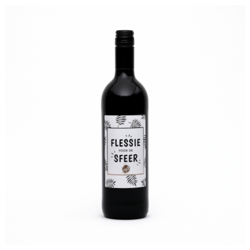 Fles wijn Rood Flessie voor de sfeer