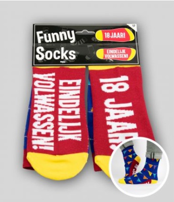 Funny Socks 17 (leeftijd) 18 jaar