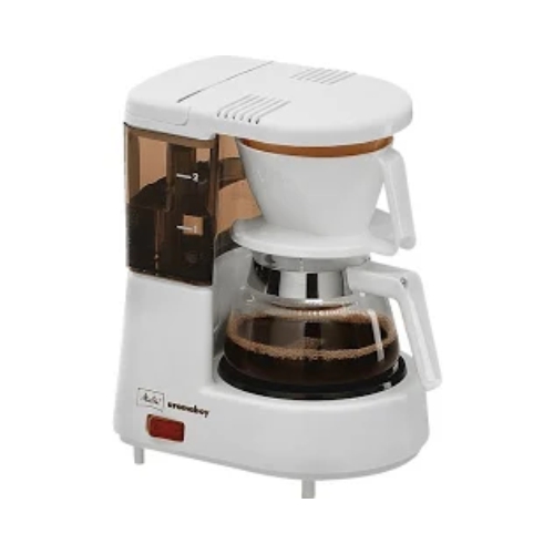 Klein en onweerstaanbaar: Aromaboy, het beproefde apparaat voor 2 kopjes koffie, altijd paraat om lekkere, verse koffie op tafel te toveren.