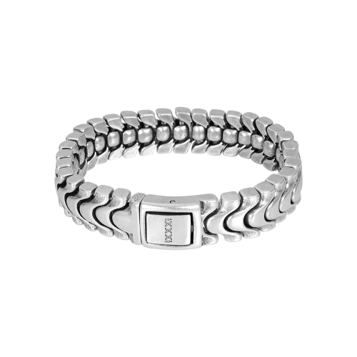 Zoek je een stijlvol cadeau voor hem? Deze armband uit de IXXXI men collectie is de ideale uitkomst! 
Deze chain armband is gemaakt van Matt Edelstaal wat een stoere uitstraling geeft. 
De armband wordt geleverd in een mooie box!