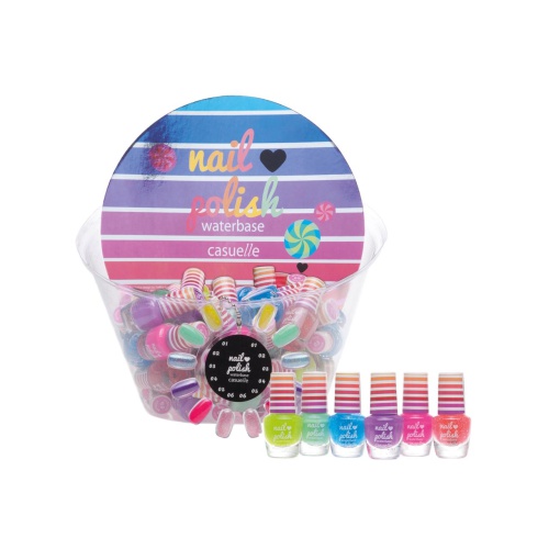 Geef je nagels de mooiste kleuren met de mini nagellak van Casuelle Met deze nagellak kan je je nagels stijlvol versieren! Kies de kleur die je wilt, lak je nagels er voorzichtig mee en wacht tot ze droog zijn.