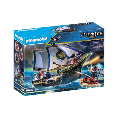 Met het Playmobil 70412 Zeilschip Van De Soldaten kunnen kinderen zelf verhalen verzinnen. Het kanon heeft een schietfunctie en zowel de boot als het vlot kunnen drijven.