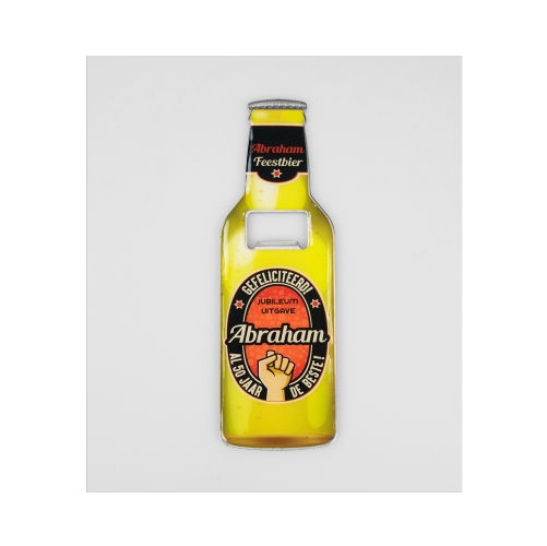 Grappige bieropeners met belangrijke kroonleeftijden of met naam of leuke tekst.
De bieropeners zijn magnetisch dus erg praktisch in gebruik!
Leuk om te geven bij speciale gelegenheden.
