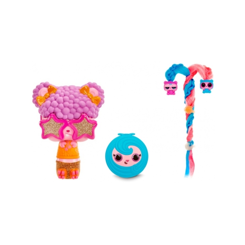 Pop Pop Hair Surprise Assorti zijn figuurtjes om uit te pakken, te dragen, te stijlen en om als pen- of potloodtopper te gebruiken. De verpakking is een pop, en vormt direct een borstel.