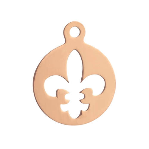 Pinkiezz charm rose de charm is 22mm groot en valt mooi voor de munt de charm is net als alle andere items voor aan de Pinkiezz muntketting gemaakt van stainless steel.