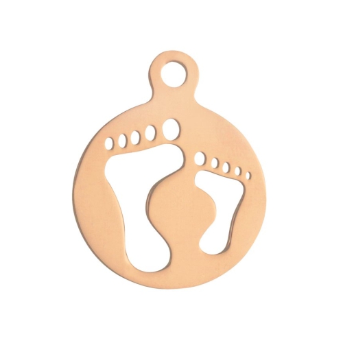 Pinkiezz charm rose de charm is 22mm groot en valt mooi voor de munt de charm is net als alle andere items voor aan de Pinkiezz muntketting gemaakt van stainless steel.