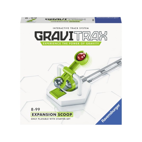 Til je kogels naar een nieuw level met de Gravitrax Scoop Met Gravitrax bouw je je eigen kogelbaanwereld! Maak een parcours vol actie en breng je kogels naar de finish!