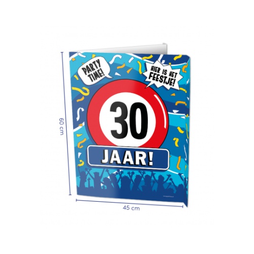 De afmeting van deze grote Window Signs zijn met 60 x 45 centimeter de perfecte decoratie aan deuren en ramen en zo is er direct te zien waar er wat te vieren valt. Ze zijn gemaakt met meerdere kroonleeftijden en diverse andere thema's.