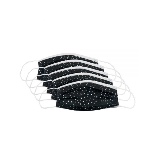 100% Leuk Mondmasker Stippen Zwart/Wit