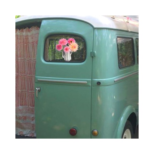 Flat Flowers Raamsticker Dahlia Coffeepot