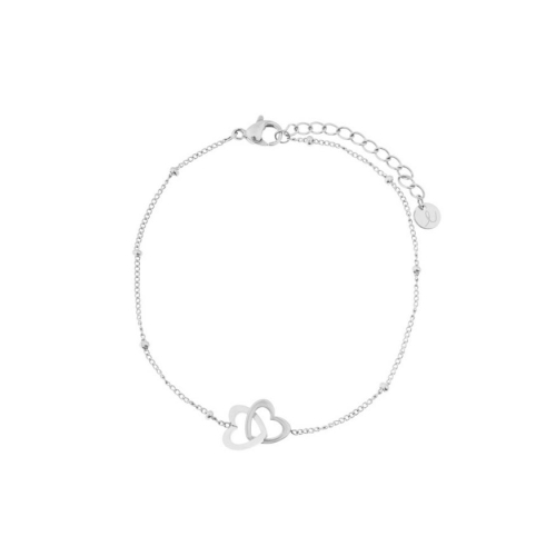 Essentialistics Bracelet Two Hearts Zilver