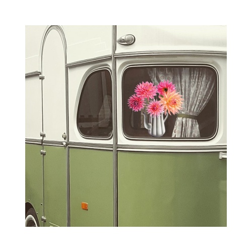 Flat Flowers Raamsticker Dahlia Coffeepot