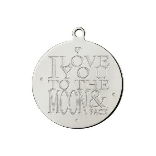 Pinkiezz stainless steel munt. De munt is 40mm groot en daarmee echt een eyecatcher de munt is net als alle andere items voor aan de Pinkiezz muntketting gemaakt van stainless steel