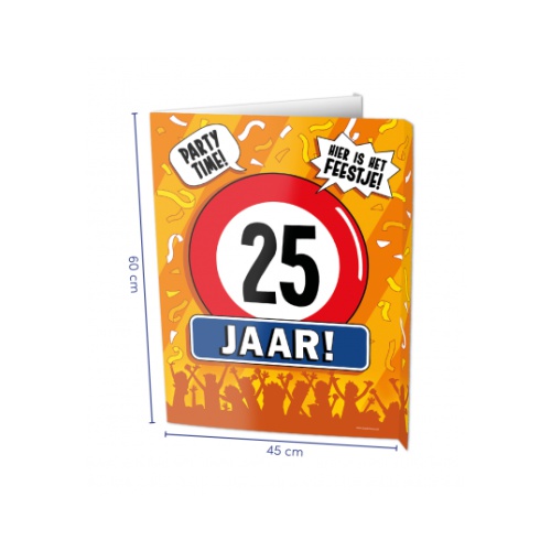 De afmeting van deze grote Window Signs zijn met 60 x 45 centimeter de perfecte decoratie aan deuren en ramen en zo is er direct te zien waar er wat te vieren valt. Ze zijn gemaakt met meerdere kroonleeftijden en diverse andere thema's.