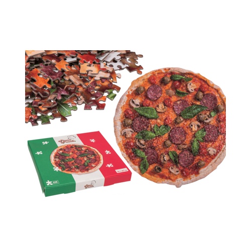 Voor de pizza Liefhebber!
In een echte pizzadoos, 438 stukjes tellend! Succes.
Leuk te combineren met onze pizzasokken!