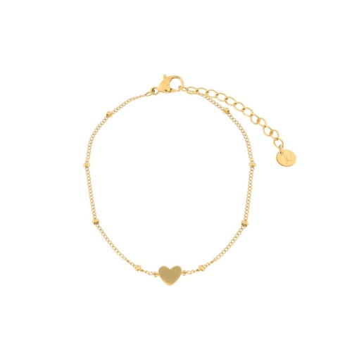 Essentialistics Bracelet Closed Heart Goud