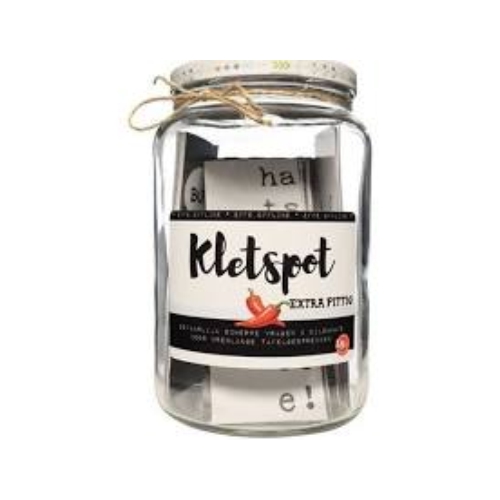 100 gevaarlijke vragen en dilemma's voor stoere mannen en pittige tantes. De pittige versie van de Kletspot gaat net iets over het randje, tikkie ondeugend, maar ook spannend ...