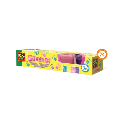 Maak helemaal zelf schitterende kunstwerken met de SES – Glimmer vingerverf Elke kleine creatieve prinses zal het geweldig vinden met deze vingerverf te tekenen!