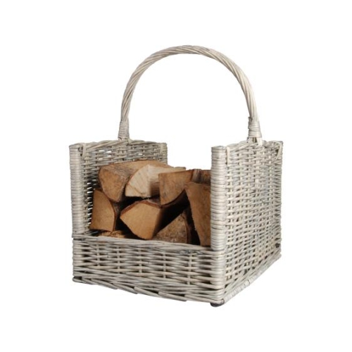 Deze grijze haardblokken mand van Esschert Design is niet slechts een leuke decoratie, maar beschikt tevens over voldoende inhoud om enkele houtblokken te bewaren of van buiten naar binnen te brengen, ideaal! Een functionele sfeermarker in elk interieur!